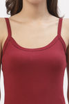 Floret Cotton Camisole (Pack of 2) - Peach Maroon — thumbnail 5